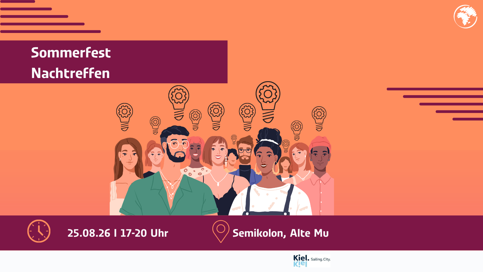 Nachtreffen von dem Sommerfest